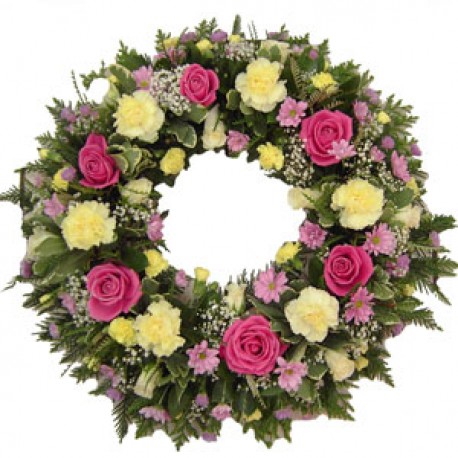 Florists choice mixed wreath