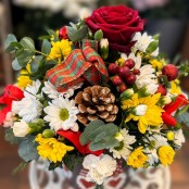 Petite Christmas Pot Arrangement